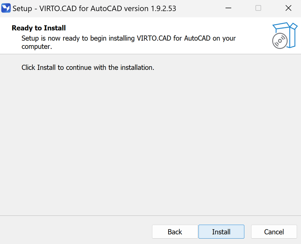 Virto.CAD installation